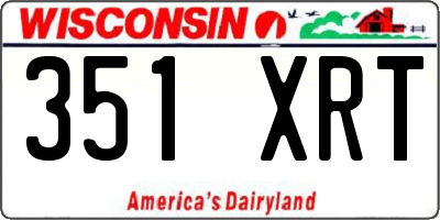 WI license plate 351XRT