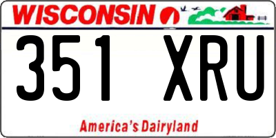 WI license plate 351XRU