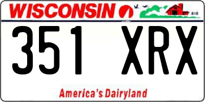 WI license plate 351XRX