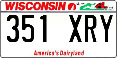 WI license plate 351XRY