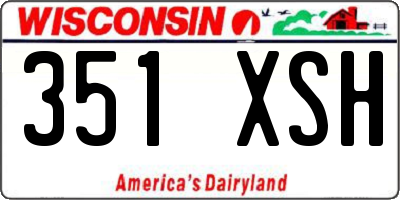 WI license plate 351XSH