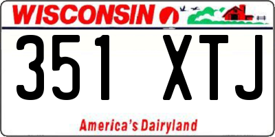 WI license plate 351XTJ