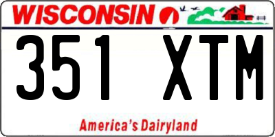 WI license plate 351XTM