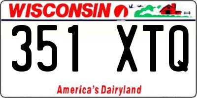 WI license plate 351XTQ