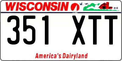 WI license plate 351XTT