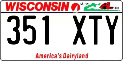 WI license plate 351XTY