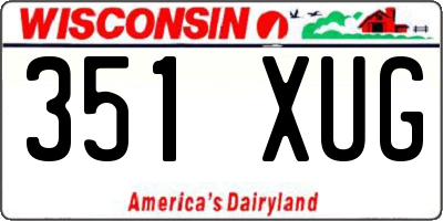 WI license plate 351XUG