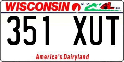 WI license plate 351XUT