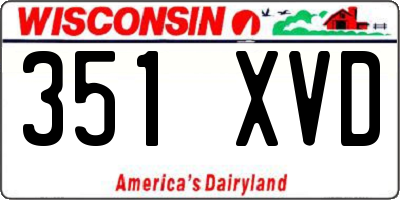 WI license plate 351XVD