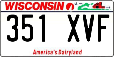 WI license plate 351XVF