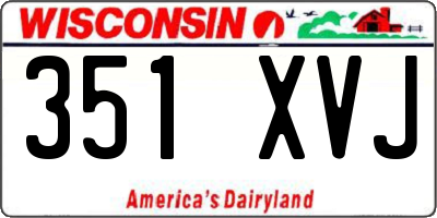 WI license plate 351XVJ