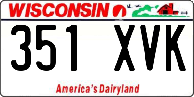 WI license plate 351XVK