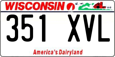 WI license plate 351XVL