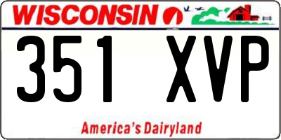 WI license plate 351XVP