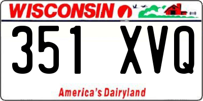 WI license plate 351XVQ