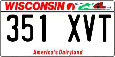 WI license plate 351XVT