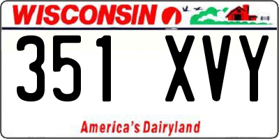 WI license plate 351XVY