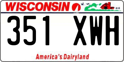 WI license plate 351XWH