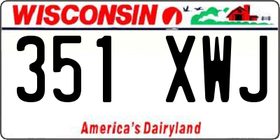 WI license plate 351XWJ