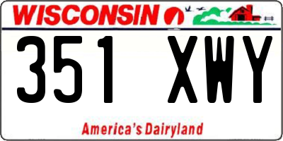WI license plate 351XWY