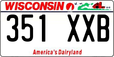 WI license plate 351XXB