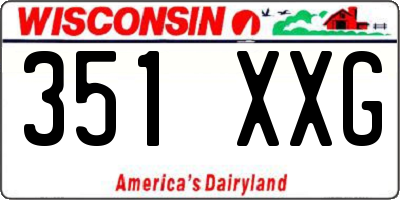 WI license plate 351XXG
