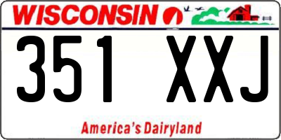 WI license plate 351XXJ