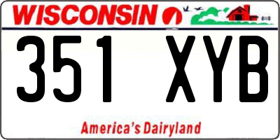 WI license plate 351XYB