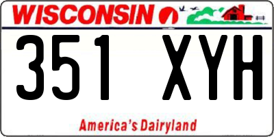 WI license plate 351XYH