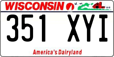 WI license plate 351XYI