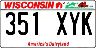 WI license plate 351XYK