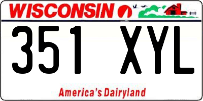 WI license plate 351XYL