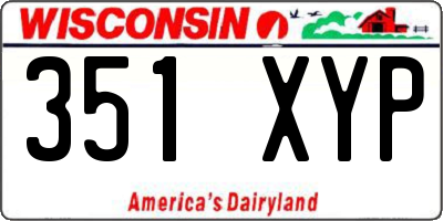 WI license plate 351XYP