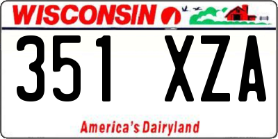 WI license plate 351XZA