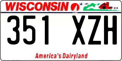 WI license plate 351XZH