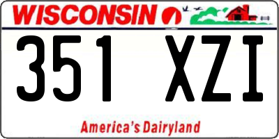 WI license plate 351XZI
