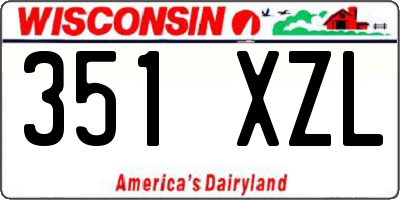 WI license plate 351XZL