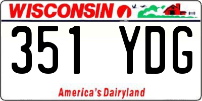 WI license plate 351YDG
