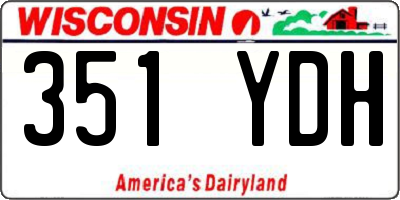 WI license plate 351YDH