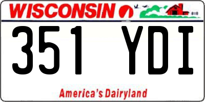 WI license plate 351YDI