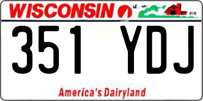 WI license plate 351YDJ