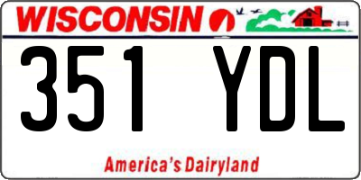 WI license plate 351YDL