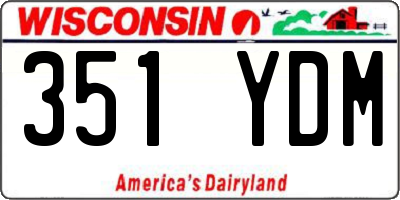 WI license plate 351YDM