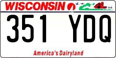 WI license plate 351YDQ