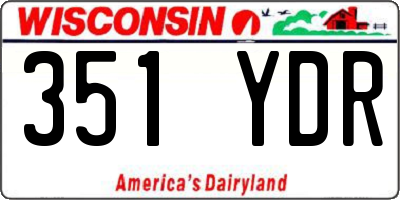 WI license plate 351YDR