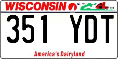 WI license plate 351YDT