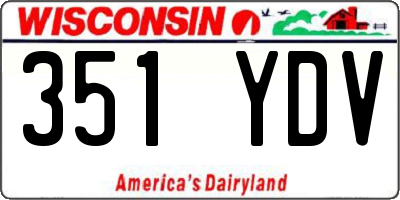 WI license plate 351YDV