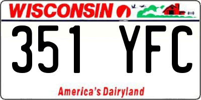 WI license plate 351YFC