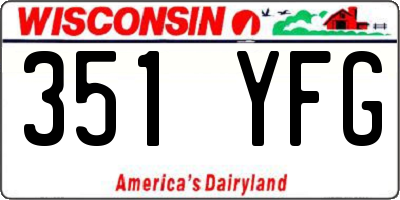 WI license plate 351YFG