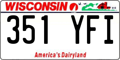 WI license plate 351YFI